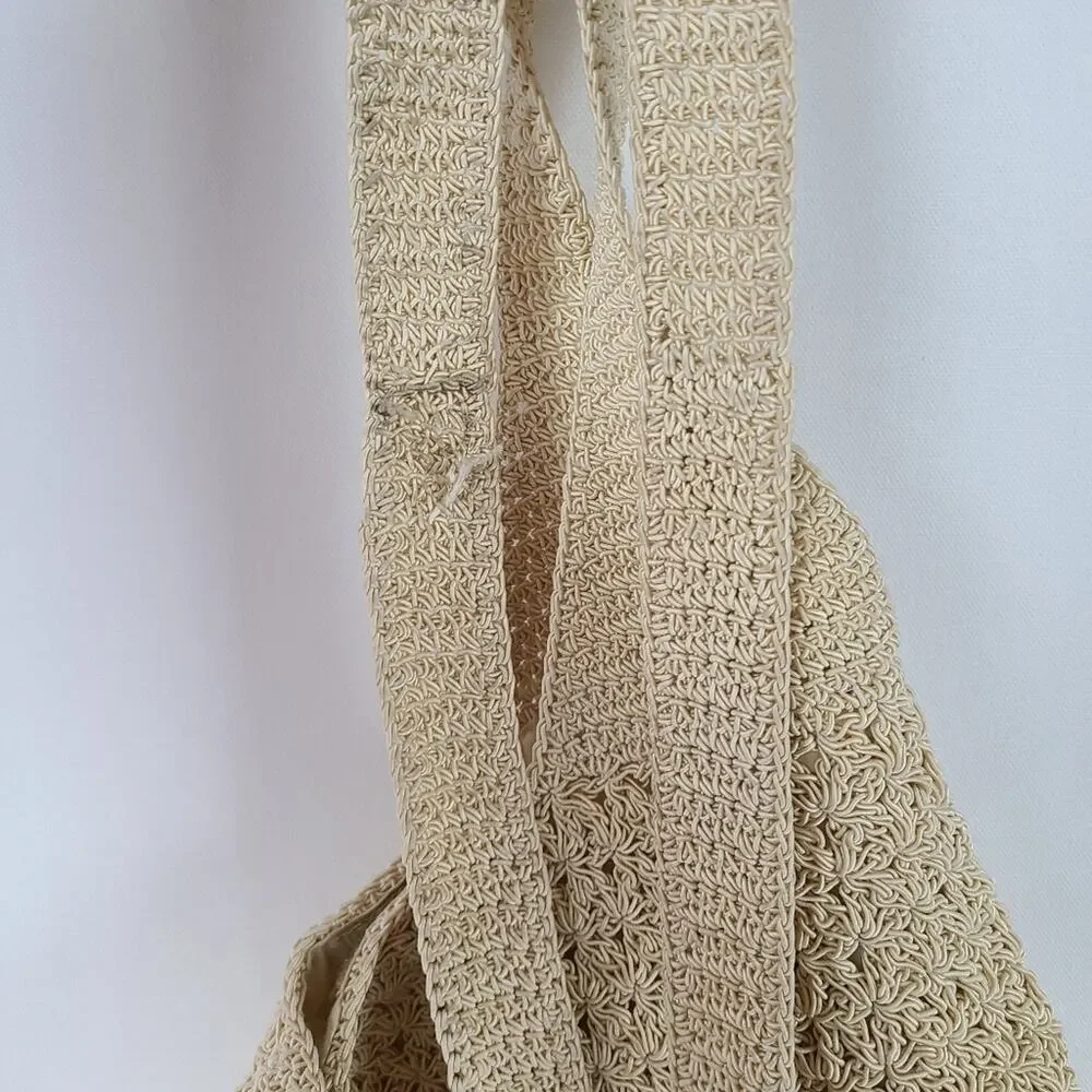 Simply Style crocheted hobo style double strap bag boho Y2K purse